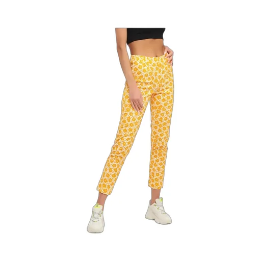 Floral Design Casual Pants