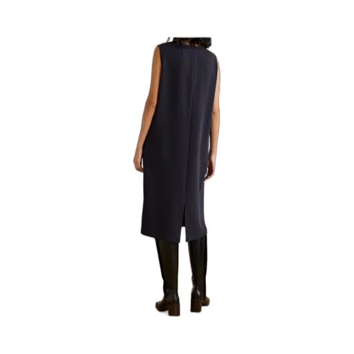 Round Collar Sleeveless Dress