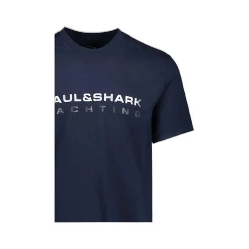 Navy Blue Round-Collar Short-Sleeved T-Shirt