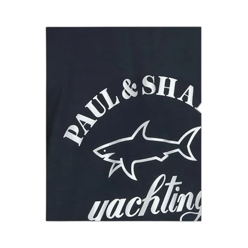 Navy Blue Round Collar Short-Sleeved T-Shirt