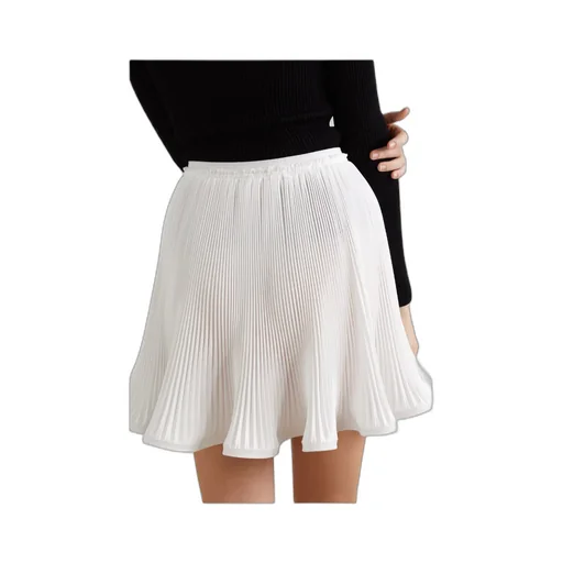 Logo Pleated High-Rise Skirt