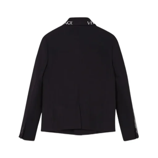 Intarsia Collar Logo Blazer