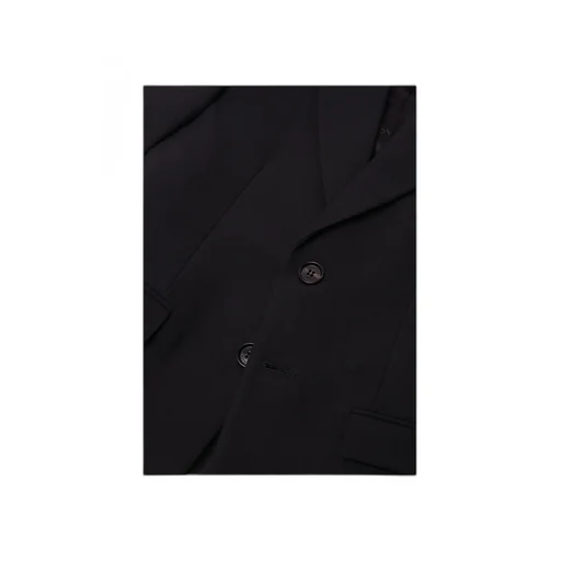 Intarsia Collar Logo Blazer