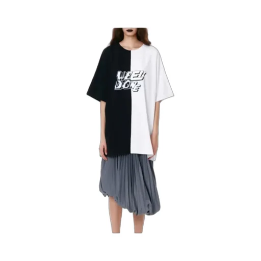 Two-Tone Logo-Print T-Shirt