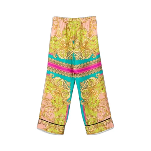 Versace Kids All-Over Patterned Wide Leg Trousers