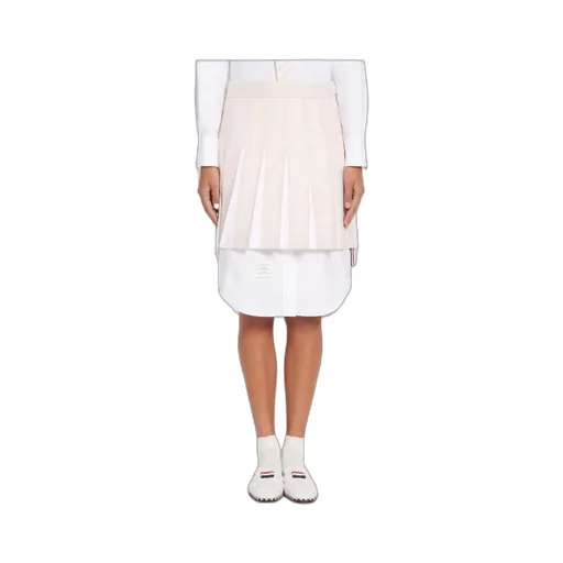 Thom Browne High-Low Hem Pleated Skirt