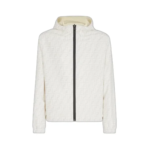 Fendi Ff Printed Hooded Reversible Jacket