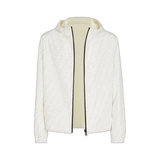 Fendi Ff Printed Hooded Reversible Jacket
