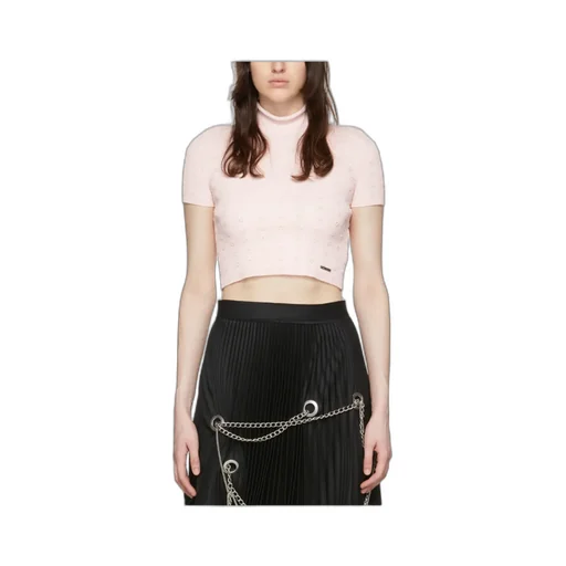 Rayon Short-Sleeved High-Necked T-Shirt