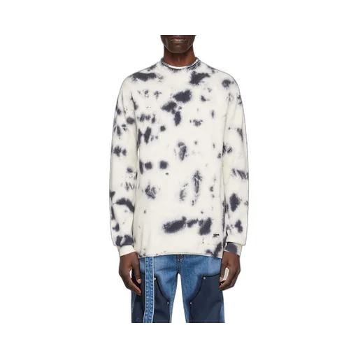 Tie-Dyed Round-Neck Knitted Pullover