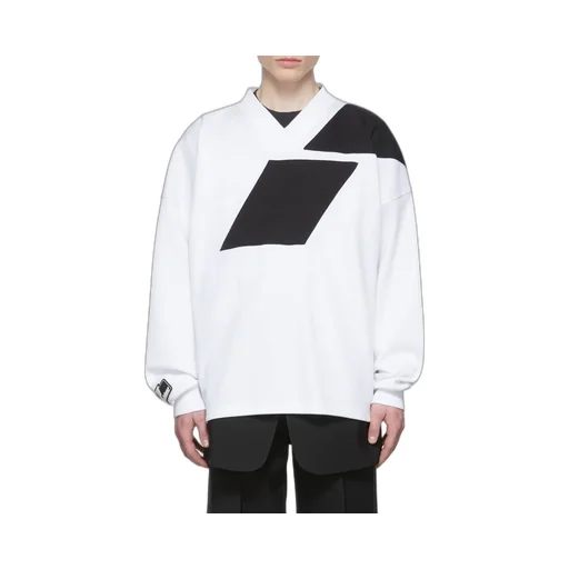 V-Collar Color Long-Sleeved T-Shirt
