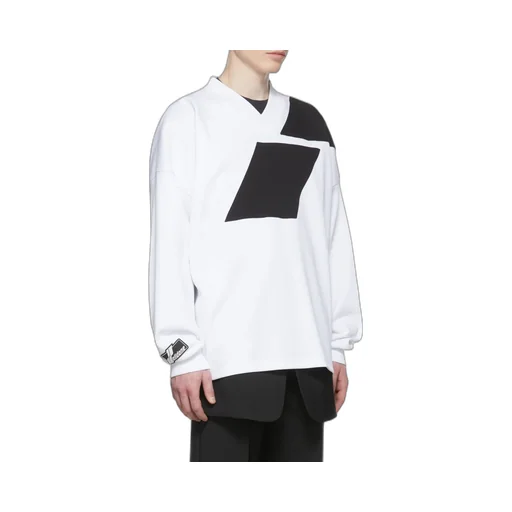 V-Collar Color Long-Sleeved T-Shirt