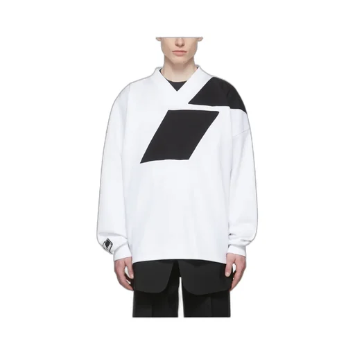 V-Collar Color Long-Sleeved T-Shirt