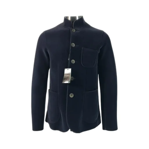 Logo Single-Breasted Collar Coat