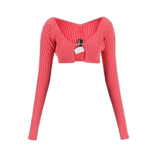 Pral Ribbed Cropped Cardigan
