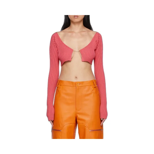 Pral Ribbed Cropped Cardigan