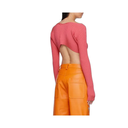 Pral Ribbed Cropped Cardigan