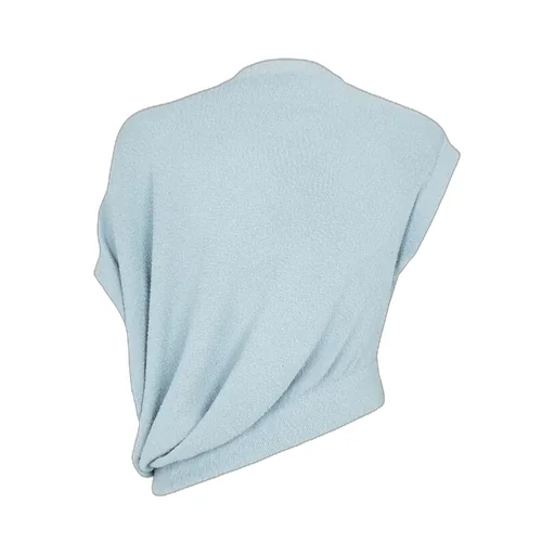 Fendi Asymmetric Hem Cape-Sleeved Crewneck Jumper