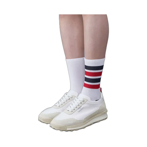 Thom Browne Round Toe Lace-Up Sneakers