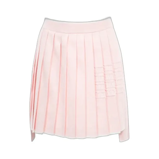 Thom Browne Asymmetric Hem Mini Pleated Skirt