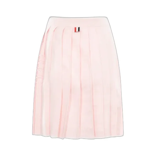 Thom Browne Asymmetric Hem Mini Pleated Skirt