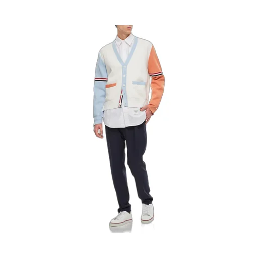 Thom Browne Color-Block Buttoned Cardigan