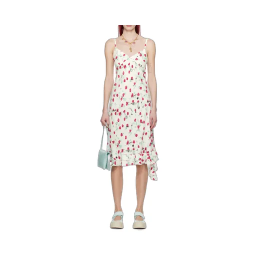 Marni Reverie Floral Printed Spaghetti Straps Midi Dress