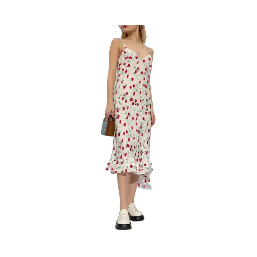 Marni Reverie Floral Printed Spaghetti Straps Midi Dress