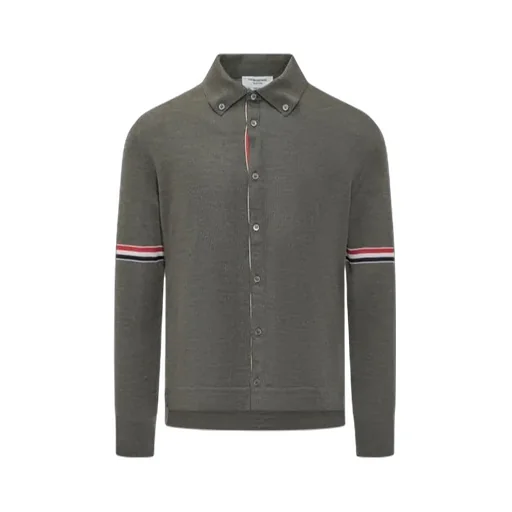 Thom Browne Rwb Stripe Buttoned Cardigan