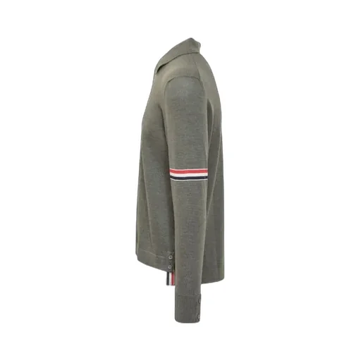 Thom Browne Rwb Stripe Buttoned Cardigan