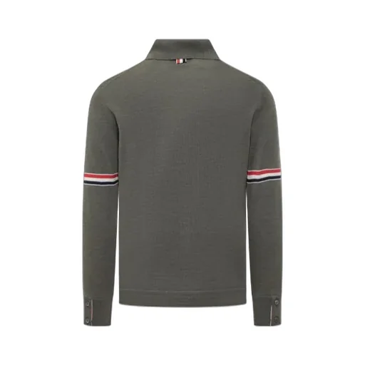 Thom Browne Rwb Stripe Buttoned Cardigan