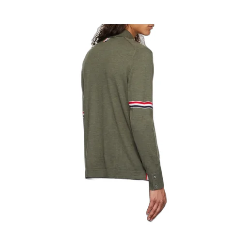 Thom Browne Rwb Stripe Buttoned Cardigan