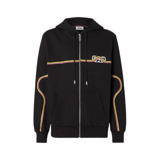 Waved Logo Zip-Up Hoodie