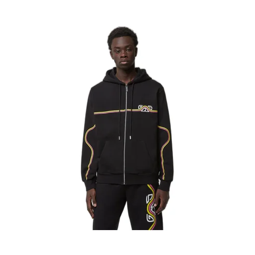 Waved Logo Zip-Up Hoodie