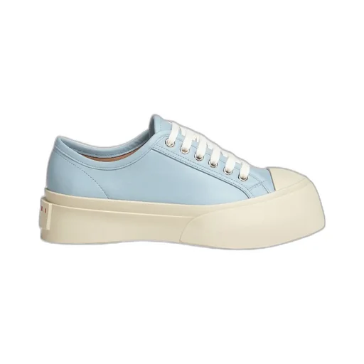Light Blue Nappa Leather Pablo Lace-Up Sneaker
