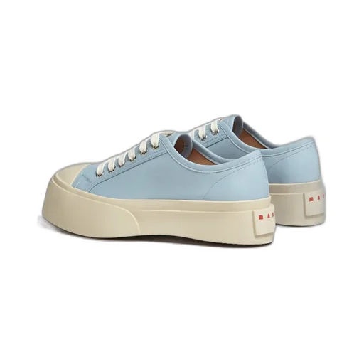 Light Blue Nappa Leather Pablo Lace-Up Sneaker