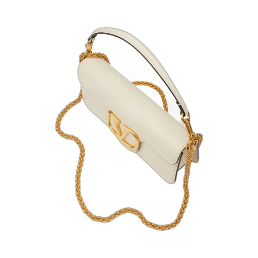 Valentino	Vlogo Plaque Foldover Top Shoulder Bag