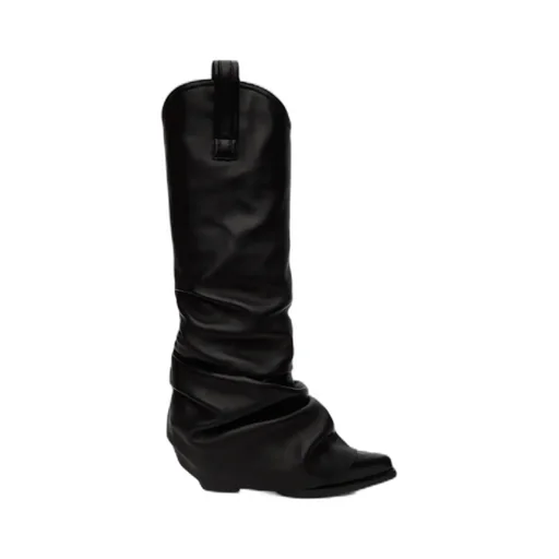 R13 Xx Knee Hgh Westrn Draped Boot