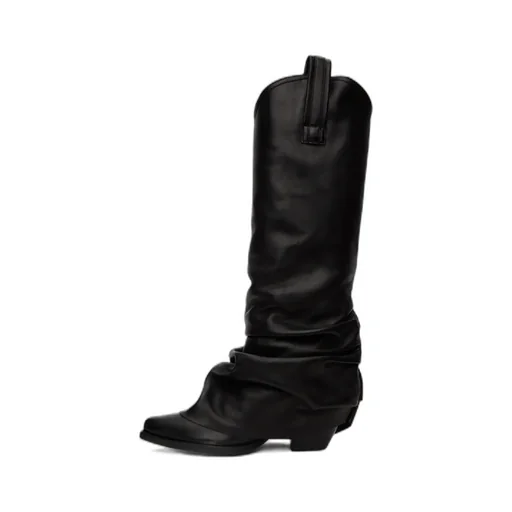 R13 Xx Knee Hgh Westrn Draped Boot
