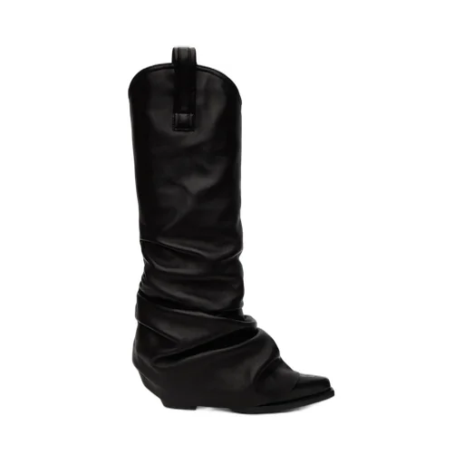 R13 Xx Knee Hgh Westrn Draped Boot