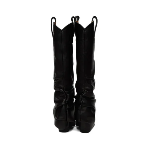 R13 Xx Knee Hgh Westrn Draped Boot