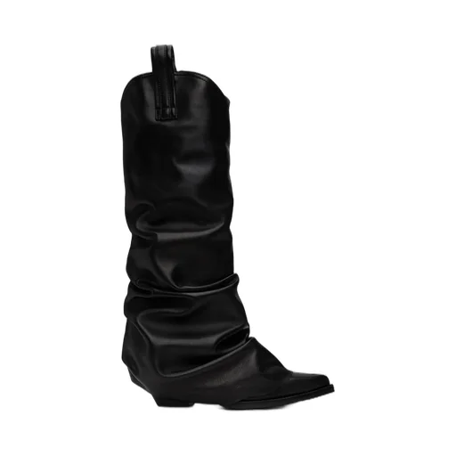 R13 Xx Knee Hgh Westrn Draped Boot