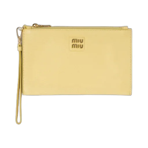 Logo-Lettering Clutch Bag