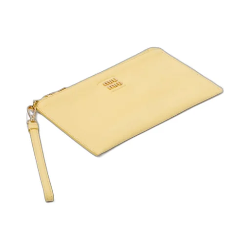 Logo-Lettering Clutch Bag