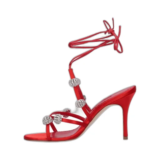 Manolo Blahnik Elsaka Embellished Strappy Sandals