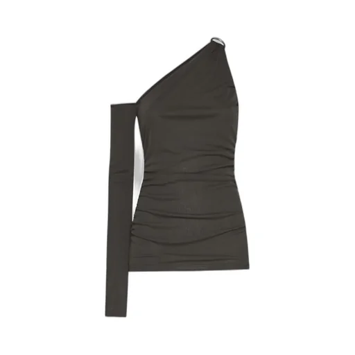 Draped Neckline Jersey Wrap Top