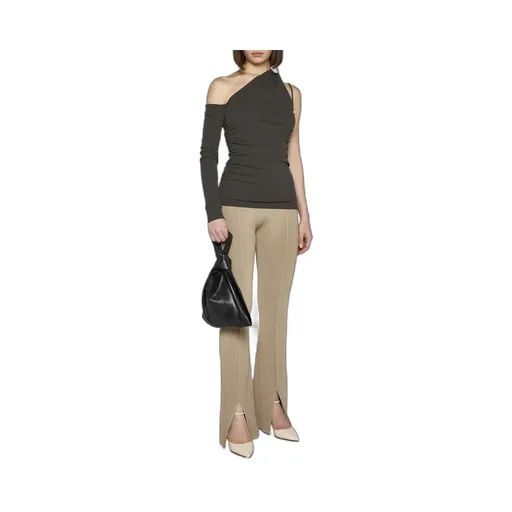 Draped Neckline Jersey Wrap Top