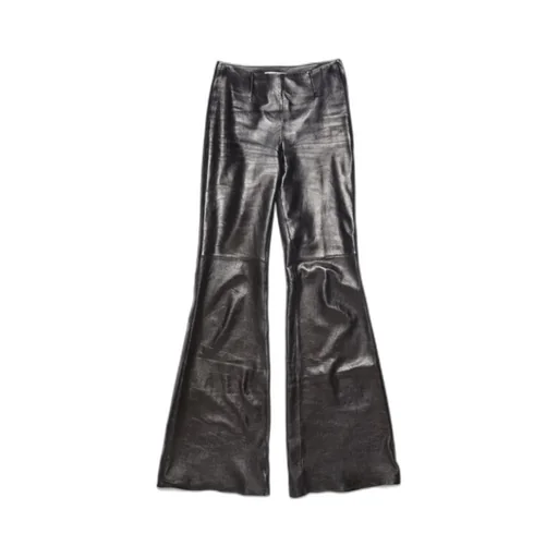 Lambskin Wide-Leg Trousers
