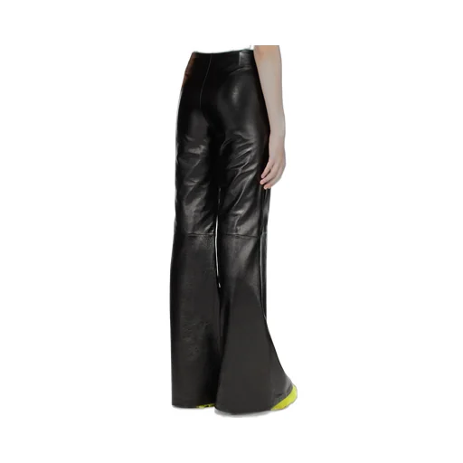 Lambskin Wide-Leg Trousers