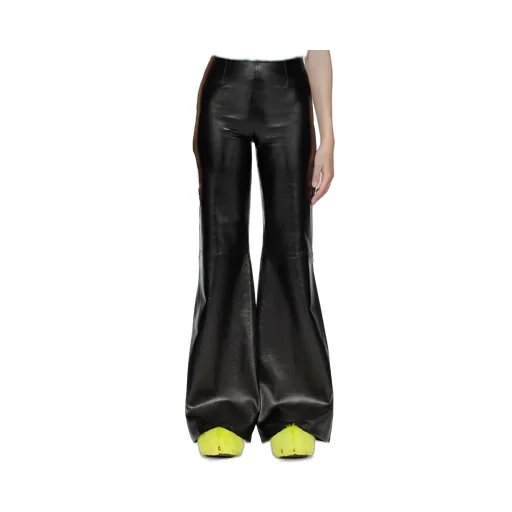 Lambskin Wide-Leg Trousers